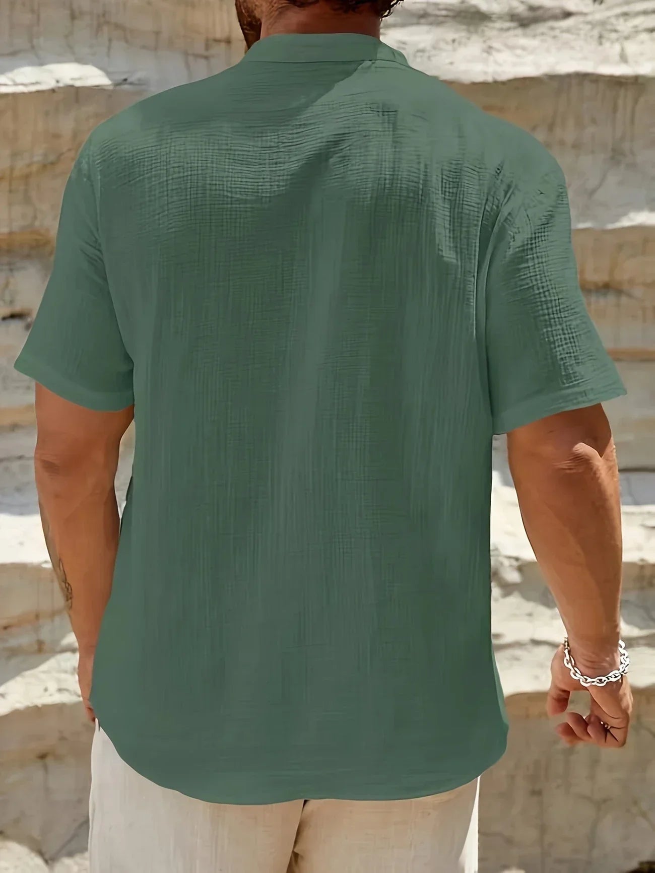 Moore | Elegant Summer Shirt with High Collar