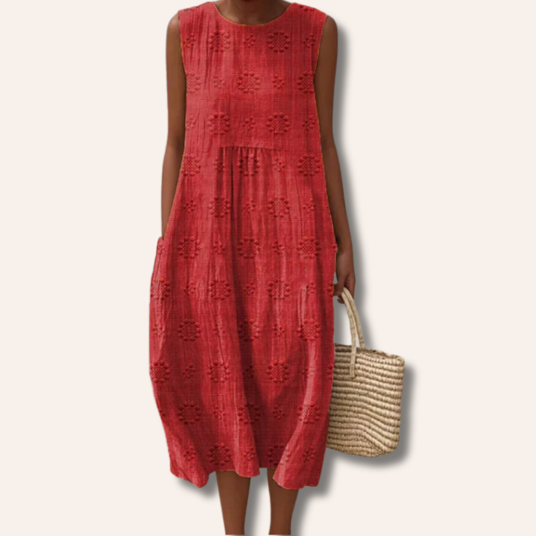 Moore | Elegant Sleeveless Cotton Dress