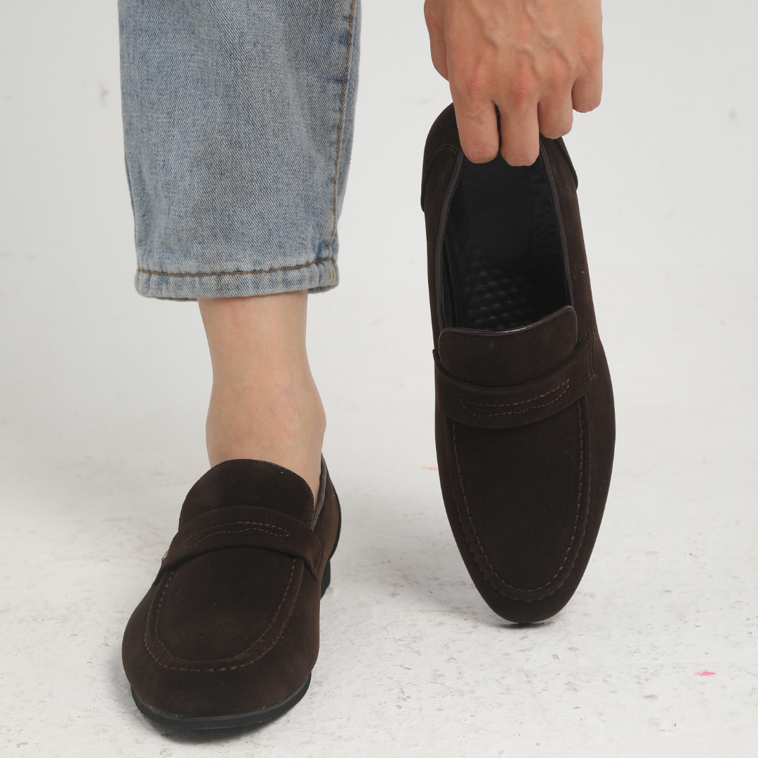 Moore | Suede Strap Loafers