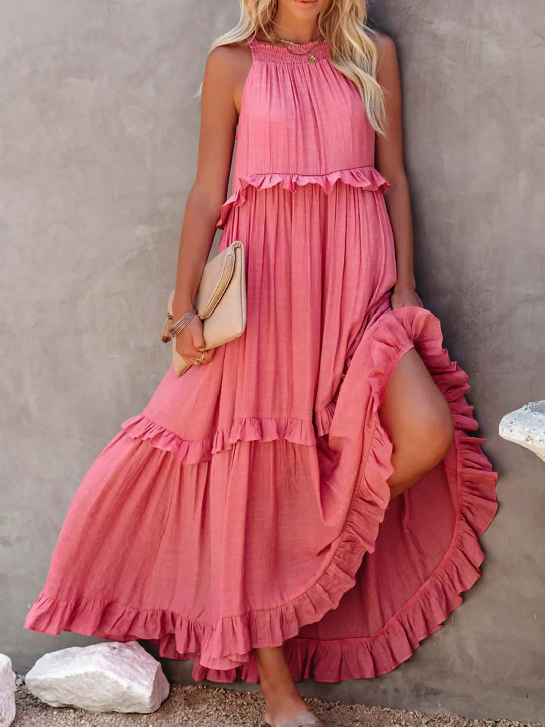 Moore | Ruffle Breeze Maxi Dress