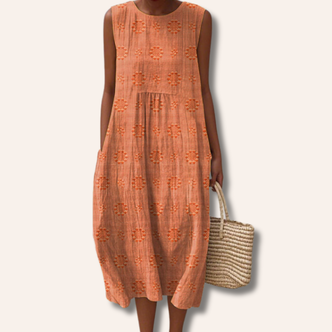 Moore | Elegant Sleeveless Cotton Dress