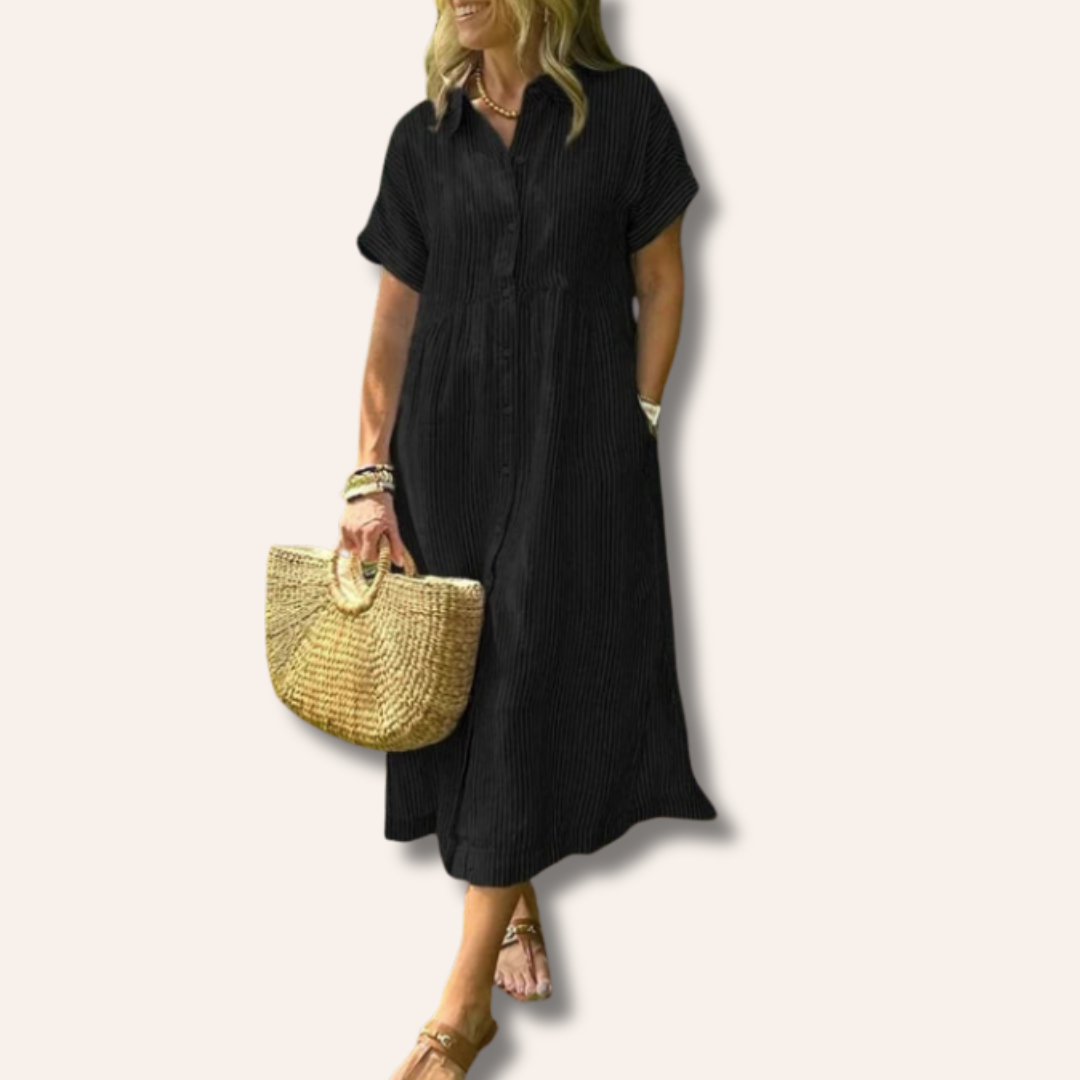 Moore | Stylish Striped Shirt Dress