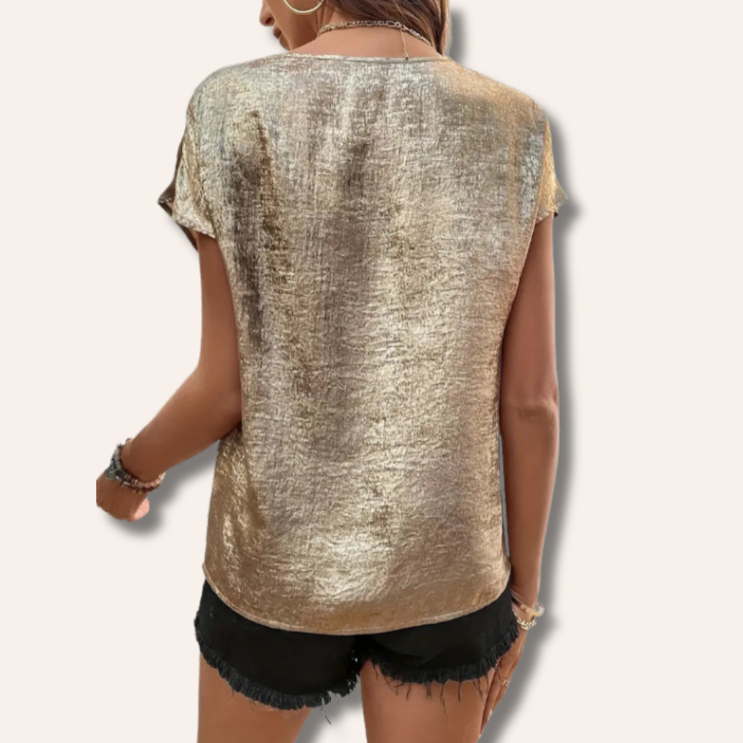 Moore | Vintage V-Neck Blouse