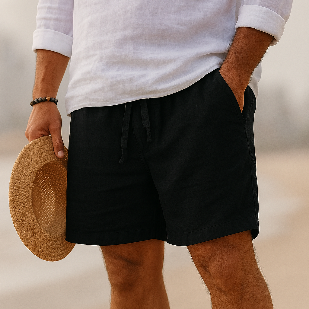 Moore | Elegant Linen Shorts with Elastic Waist