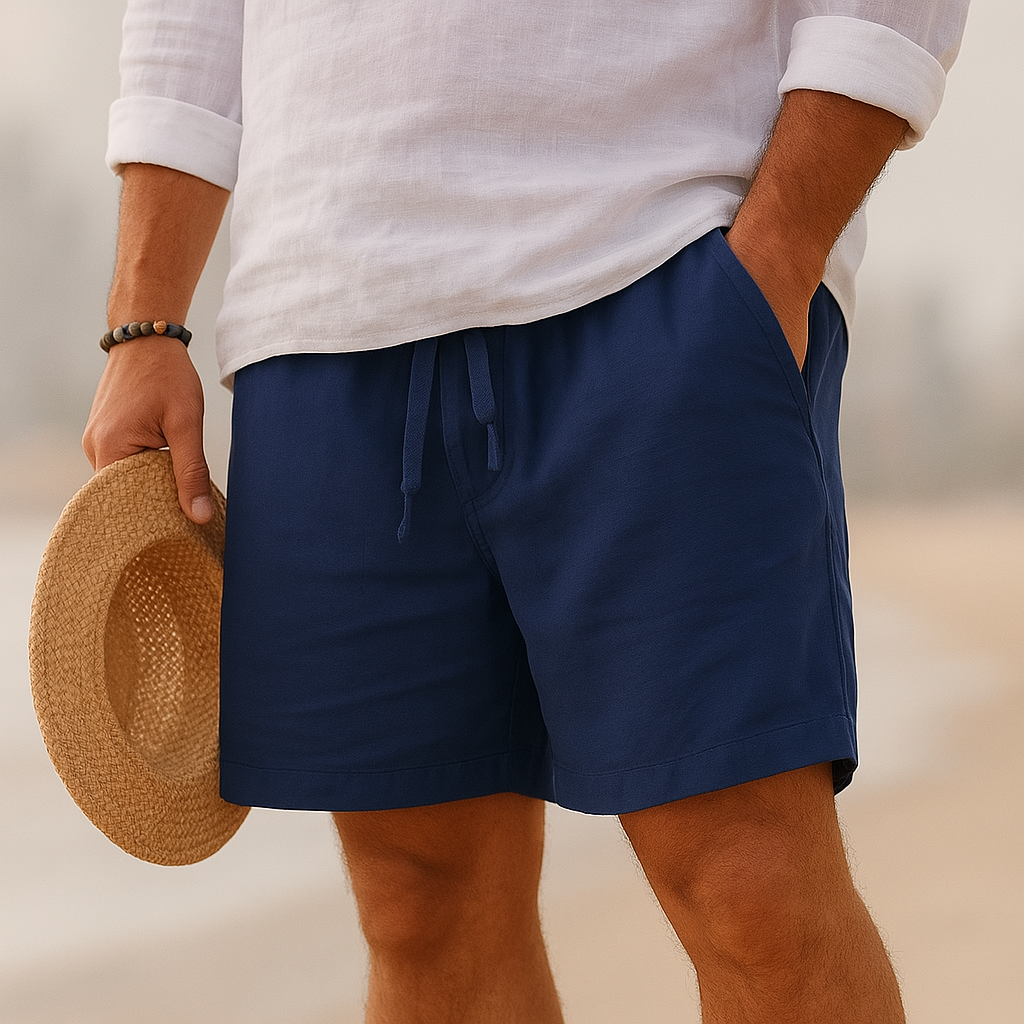 Moore | Elegant Linen Shorts with Elastic Waist