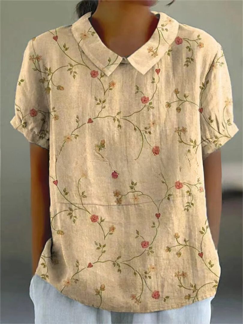 Moore | Women’s Vintage Floral Pattern Blouse