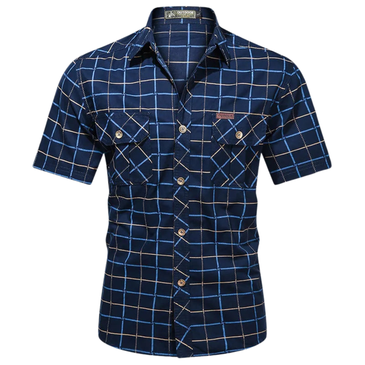 Moore | Elegant Short-Sleeve Checkered Shirt