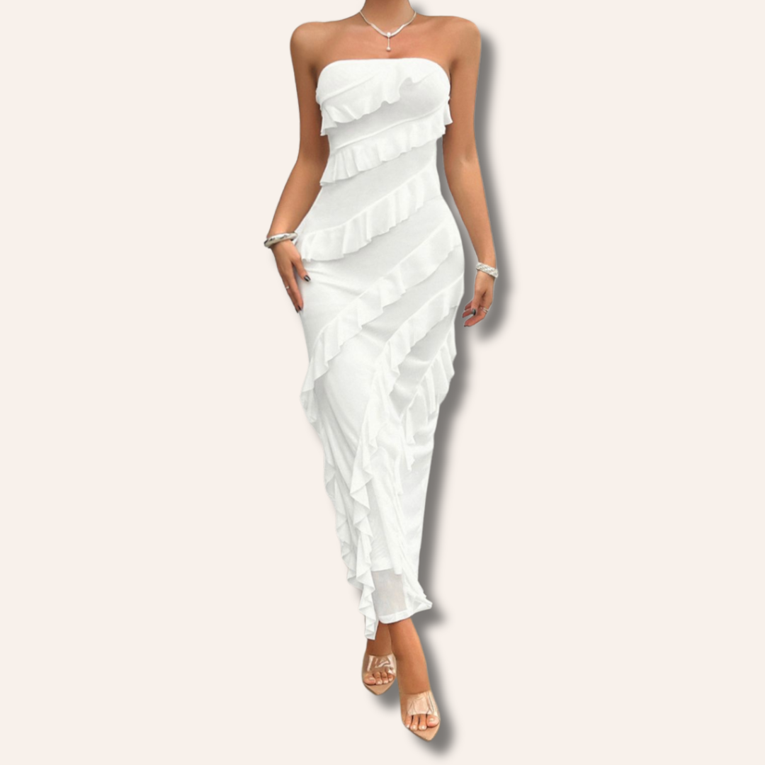 Moore | Slit Back Tube Dress