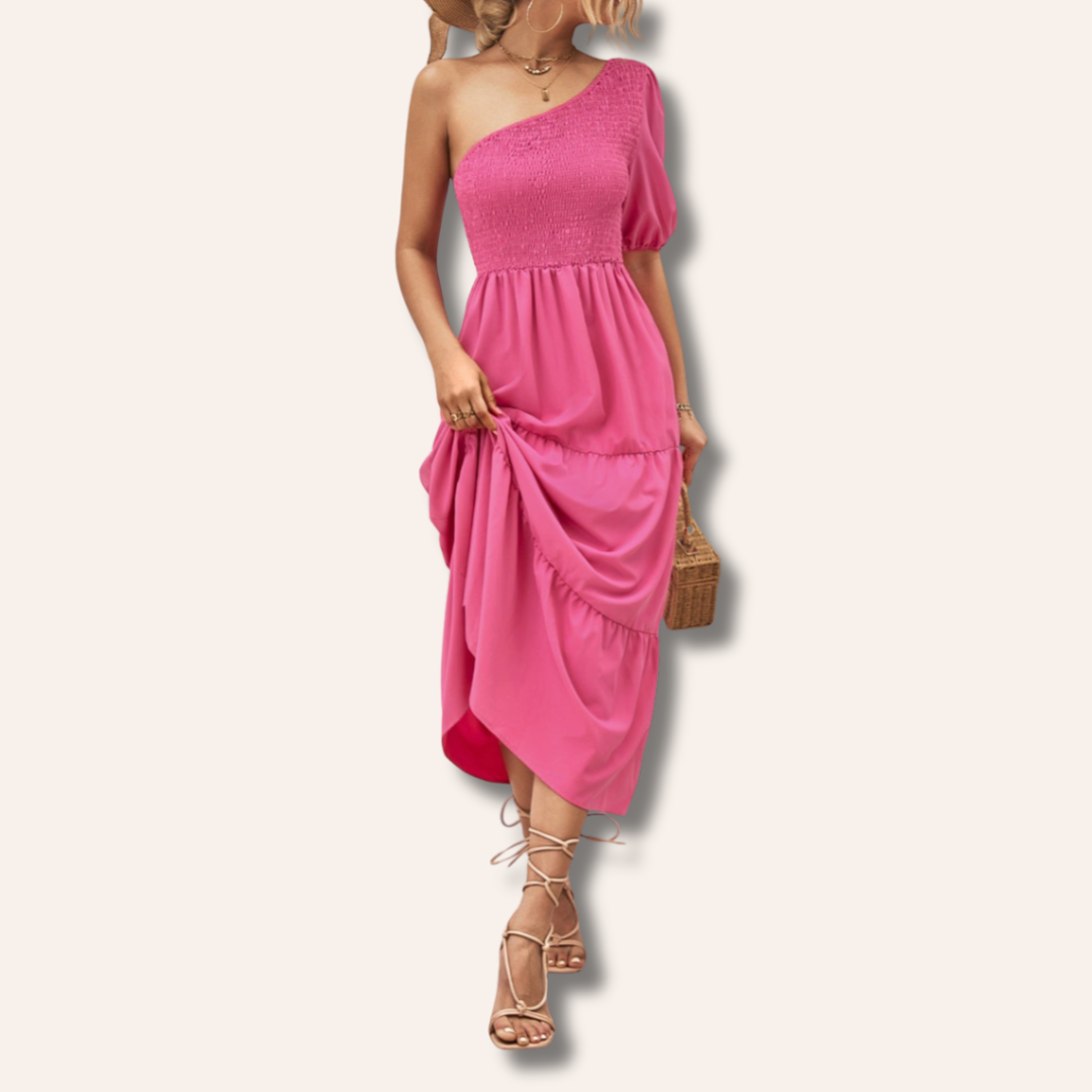 Moore | One-Shoulder Midi Dress