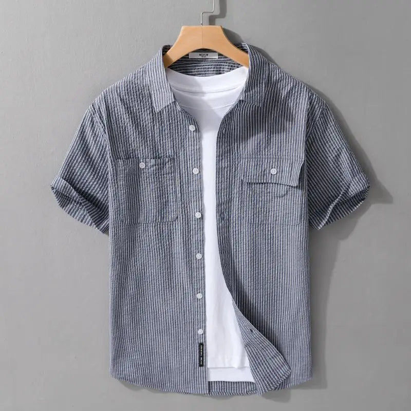 Moore | Marina Striped Short Sleeve Shirt