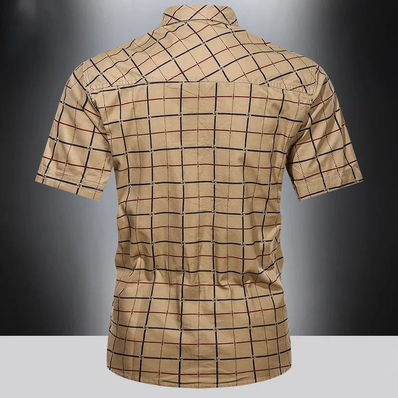Moore | Elegant Short-Sleeve Checkered Shirt