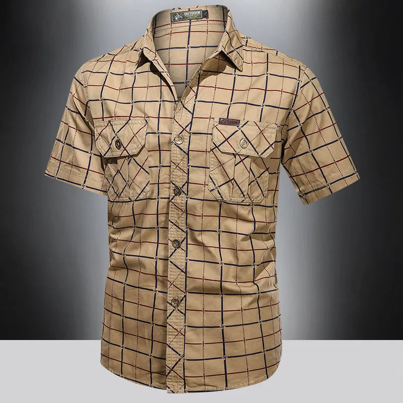 Moore | Elegant Short-Sleeve Checkered Shirt