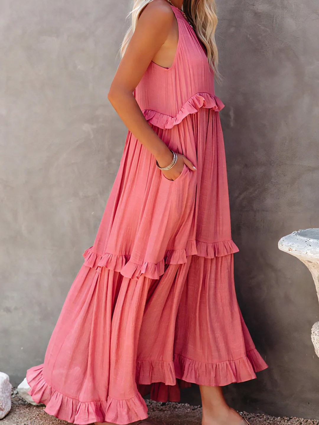 Moore | Ruffle Breeze Maxi Dress