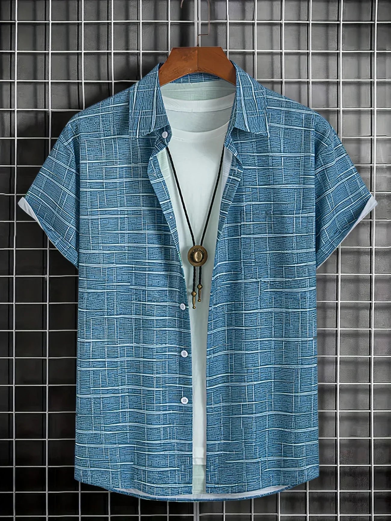 Moore | Elegant Striped and Checked Shirt