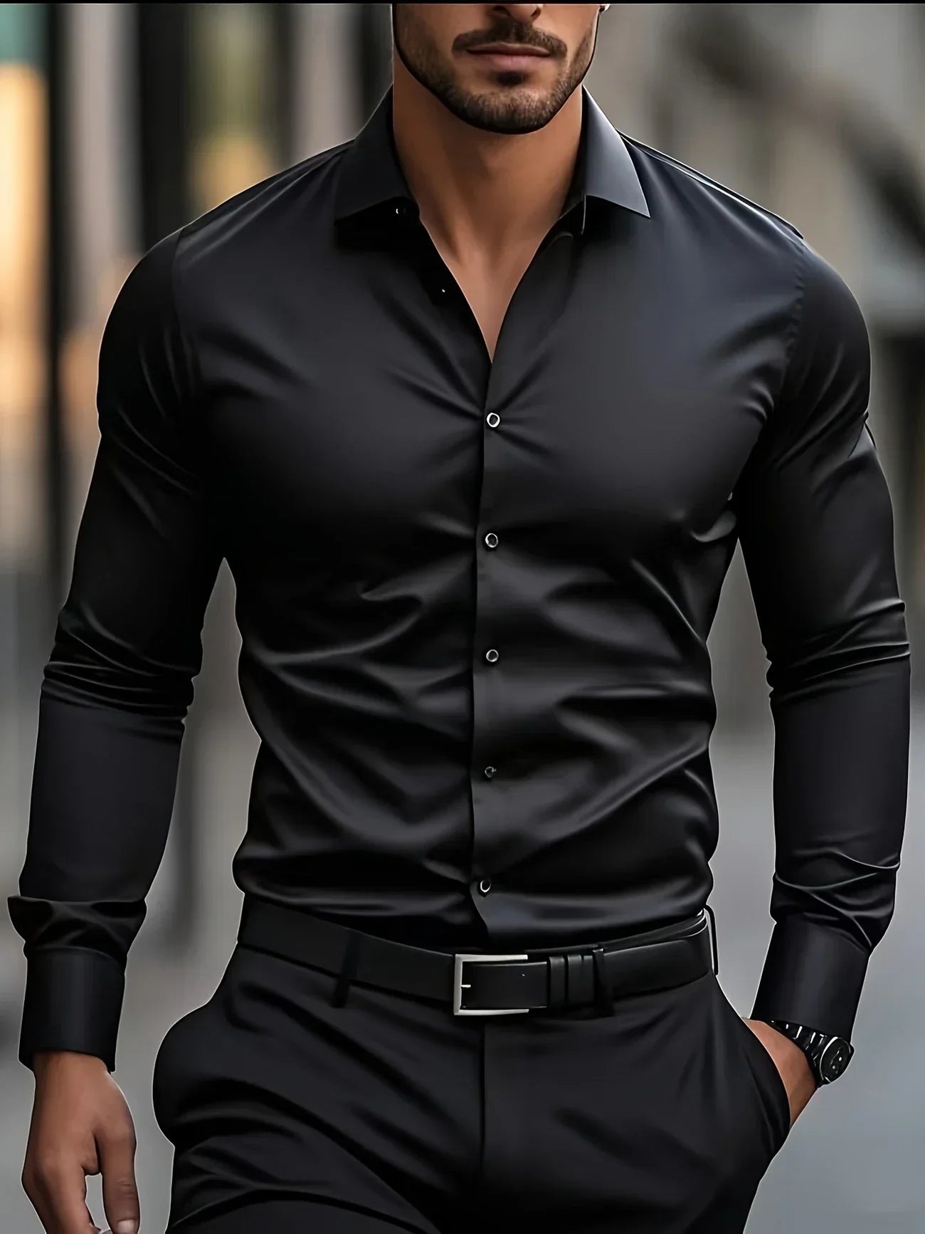 Moore | Elegant Long-Sleeve Shirt with Buttons