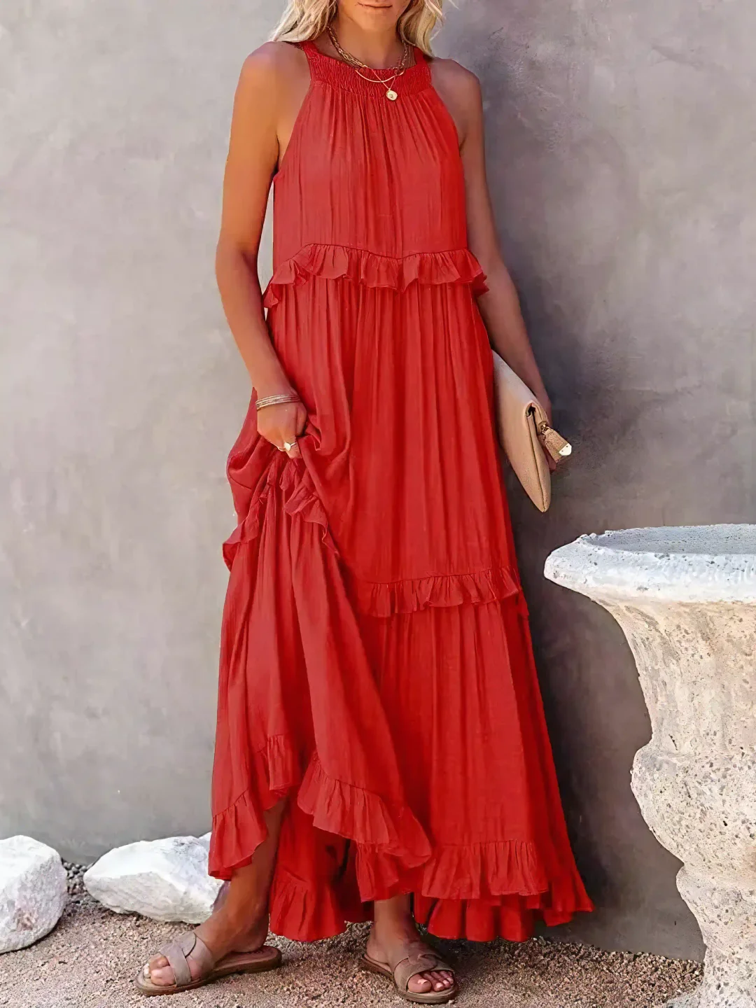 Moore | Ruffle Breeze Maxi Dress