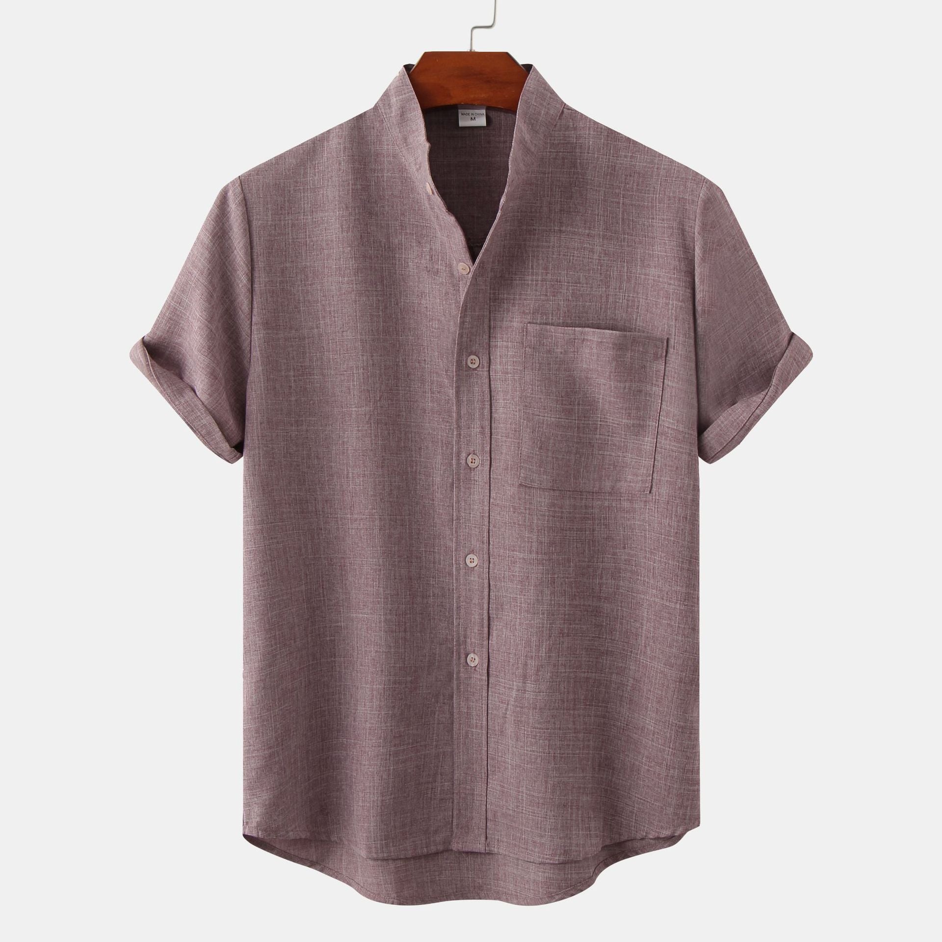 Moore | Solid Cotton Shirt with Buttons