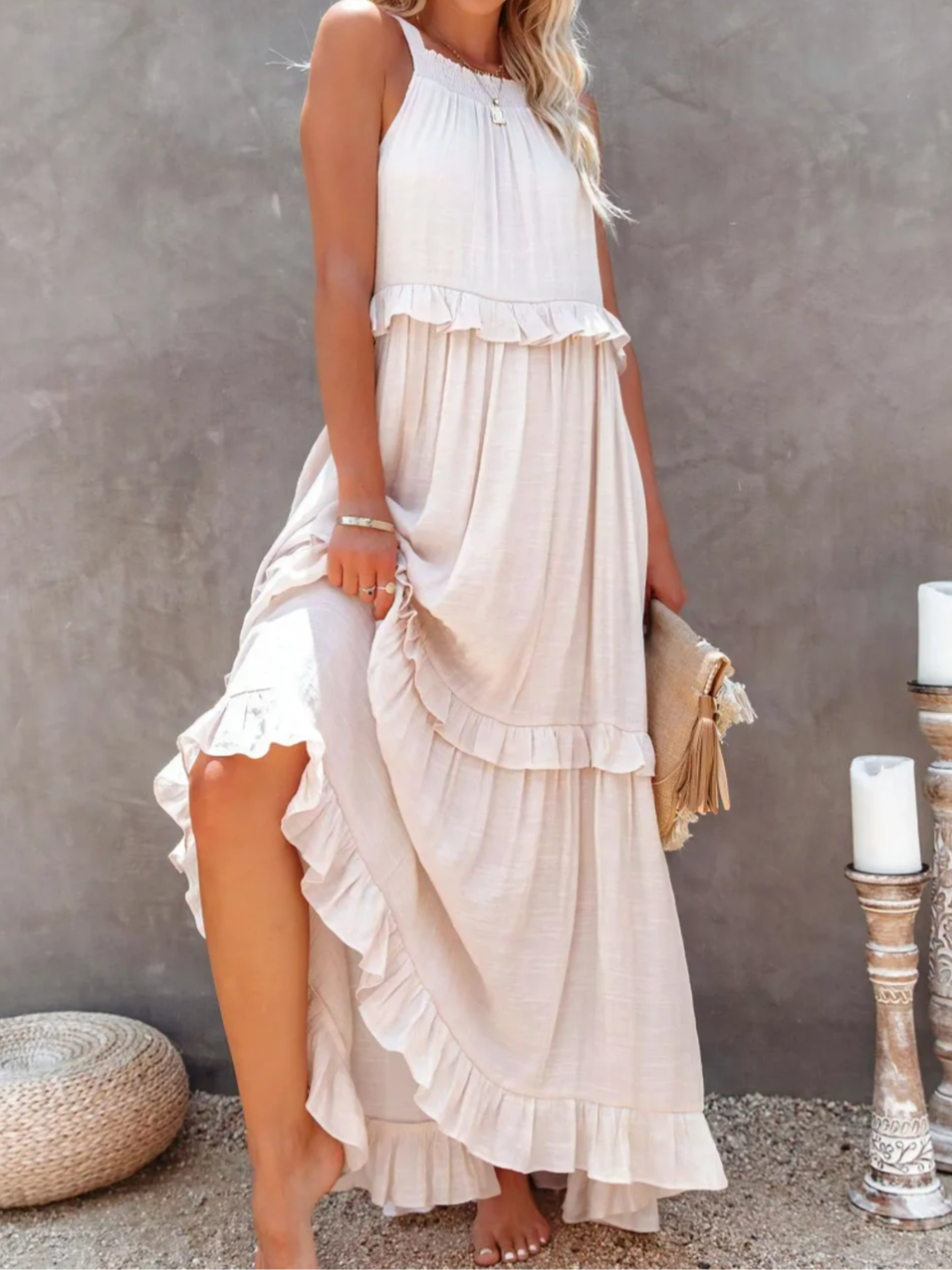 Moore | Ruffle Breeze Maxi Dress