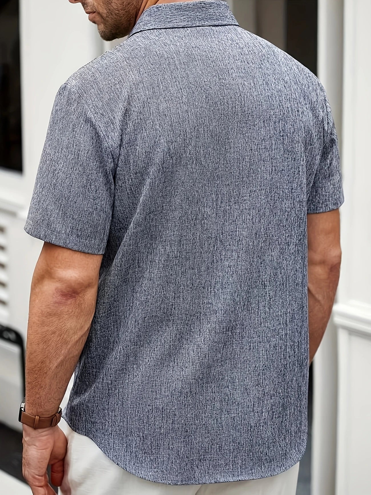 Moore | Lightweight Short-Sleeve Linen Blend Shirt