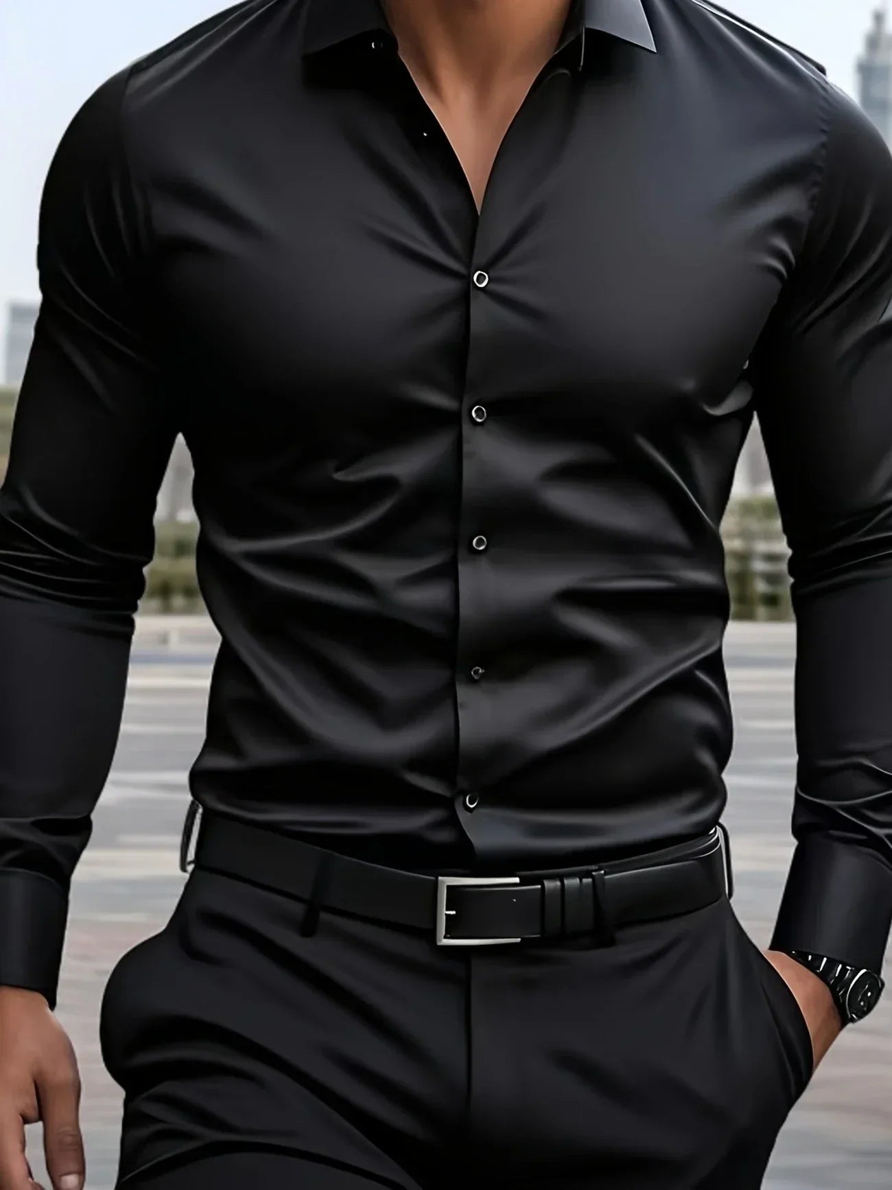 Moore | Elegant Long-Sleeve Shirt with Buttons