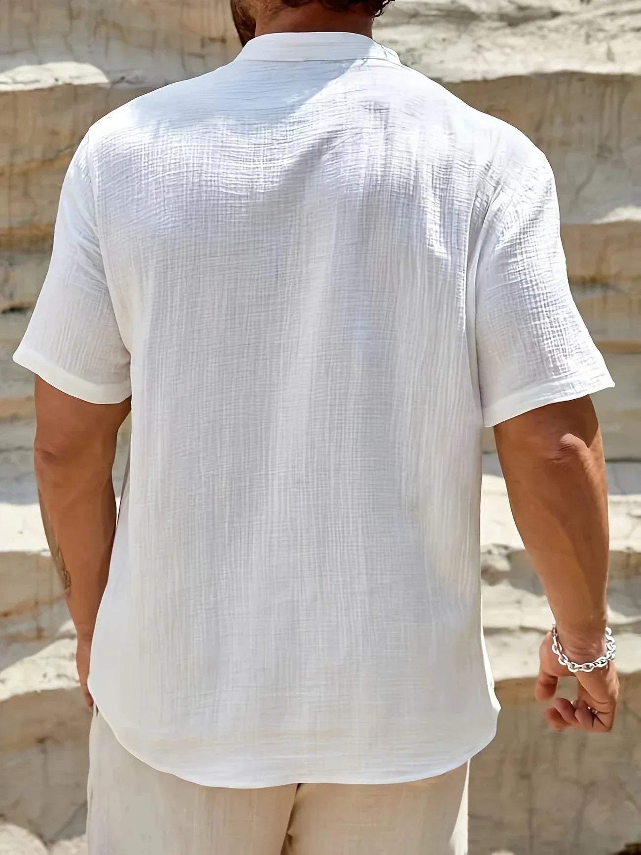 Moore | Elegant Summer Shirt with High Collar