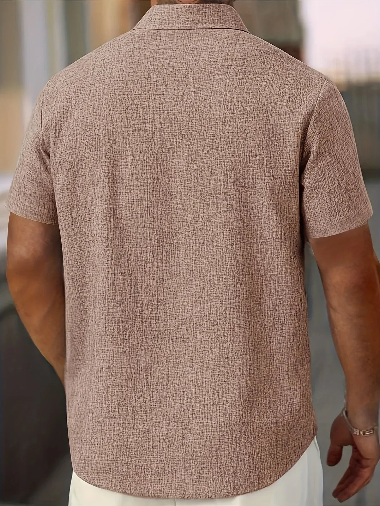 Moore | Lightweight Short-Sleeve Linen Blend Shirt