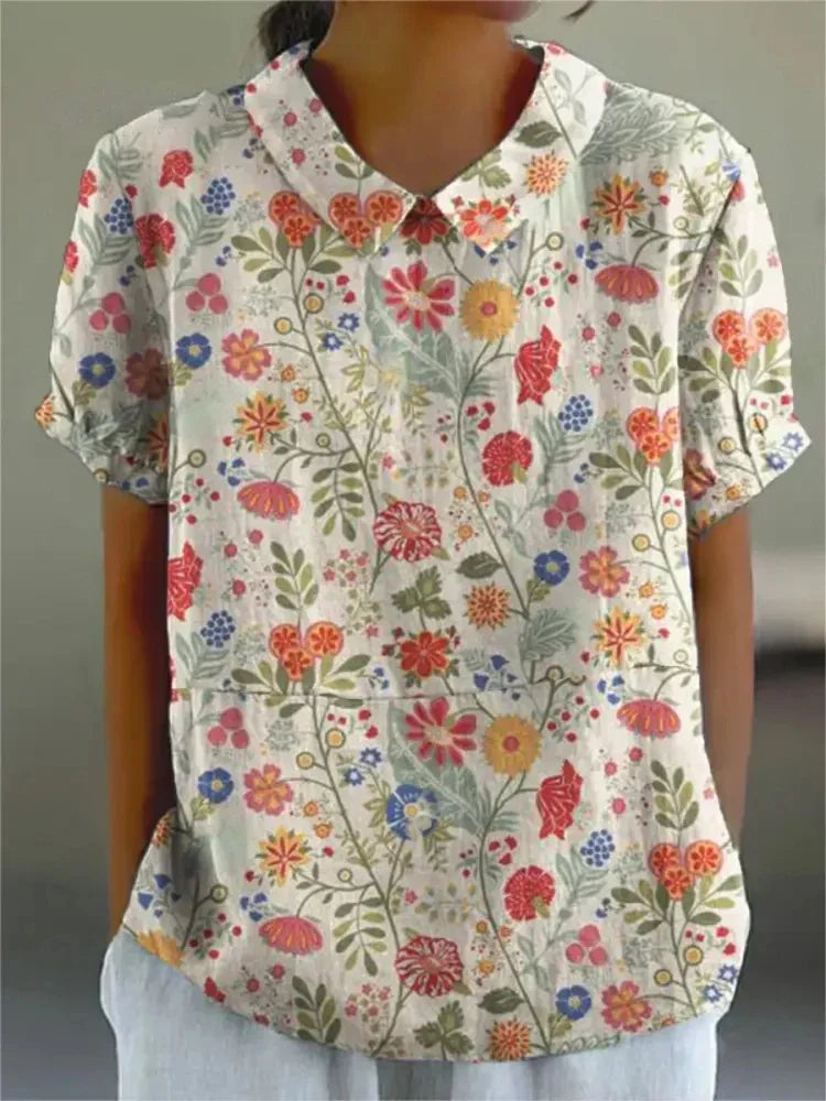 Moore | Women’s Vintage Floral Pattern Blouse