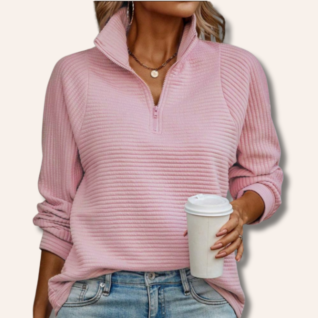 Moore | Half-Zip Detailed Pullover