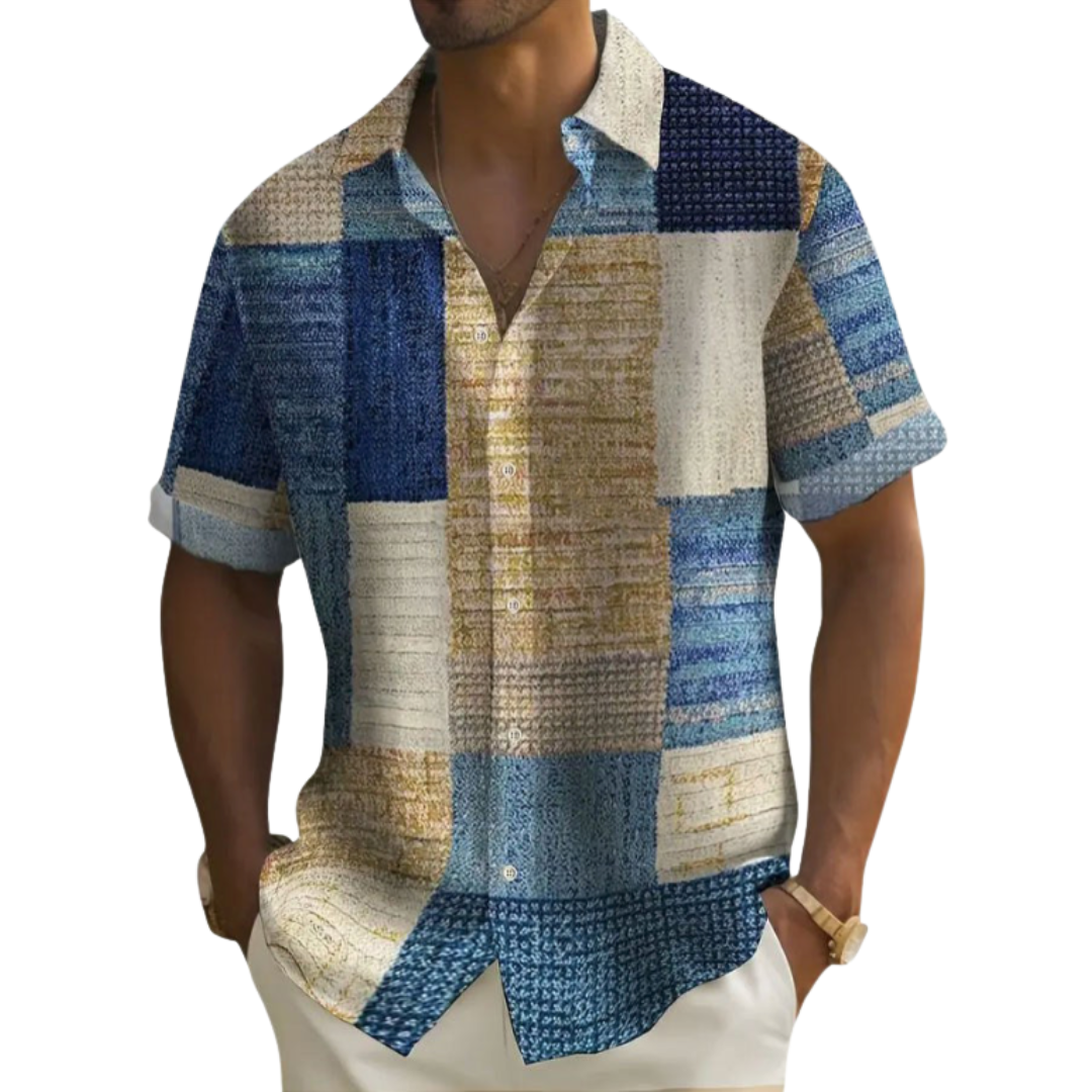 Moore | Patchwork Short Sleeve Shirt