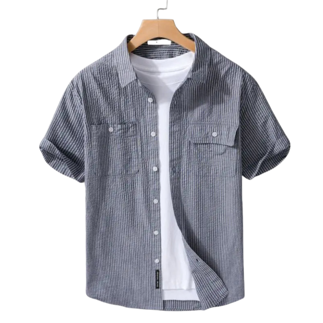 Moore | Marina Striped Short Sleeve Shirt