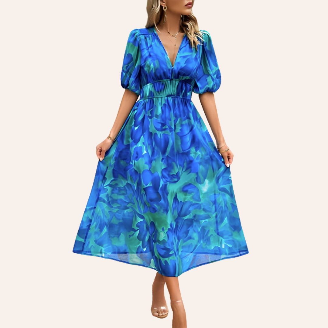 Moore | V-neck Midi Dress
