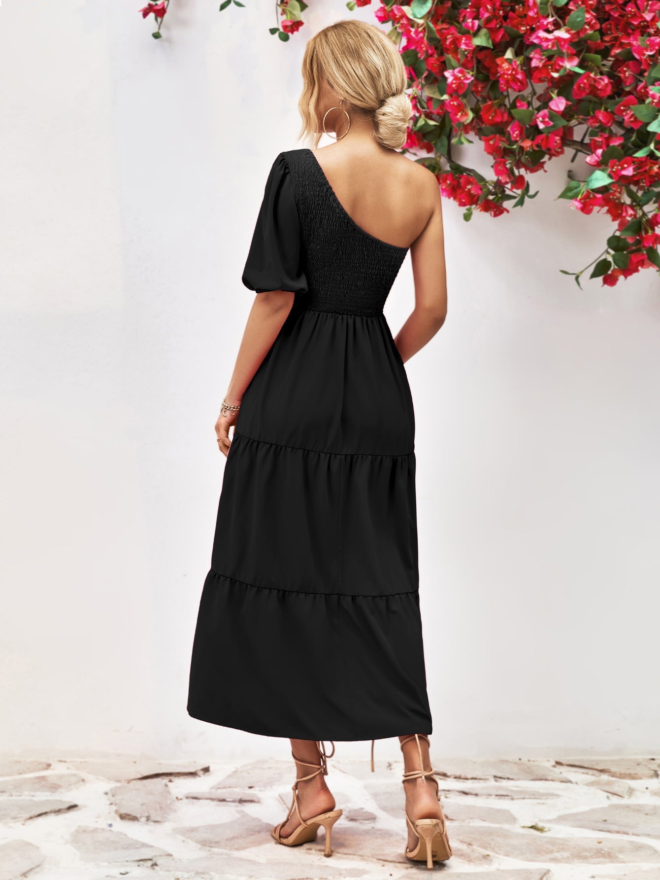 Moore | One-Shoulder Midi Dress
