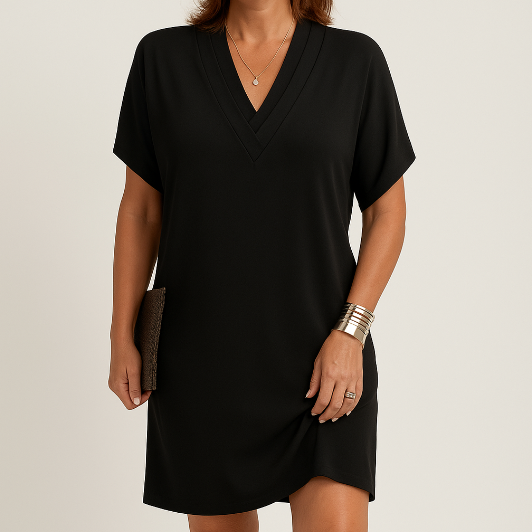 Moore | Premium Half Sleeve V Neck Dress