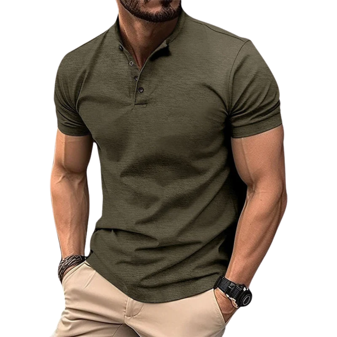 Moore | Tailored Weston Henley Polo