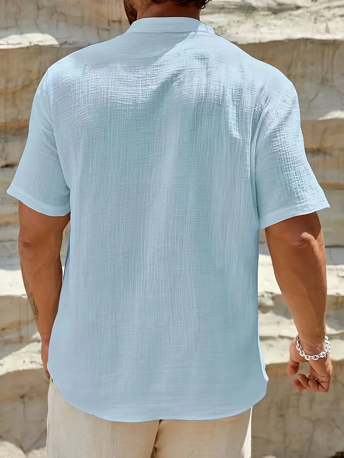 Moore | Elegant Summer Shirt with High Collar