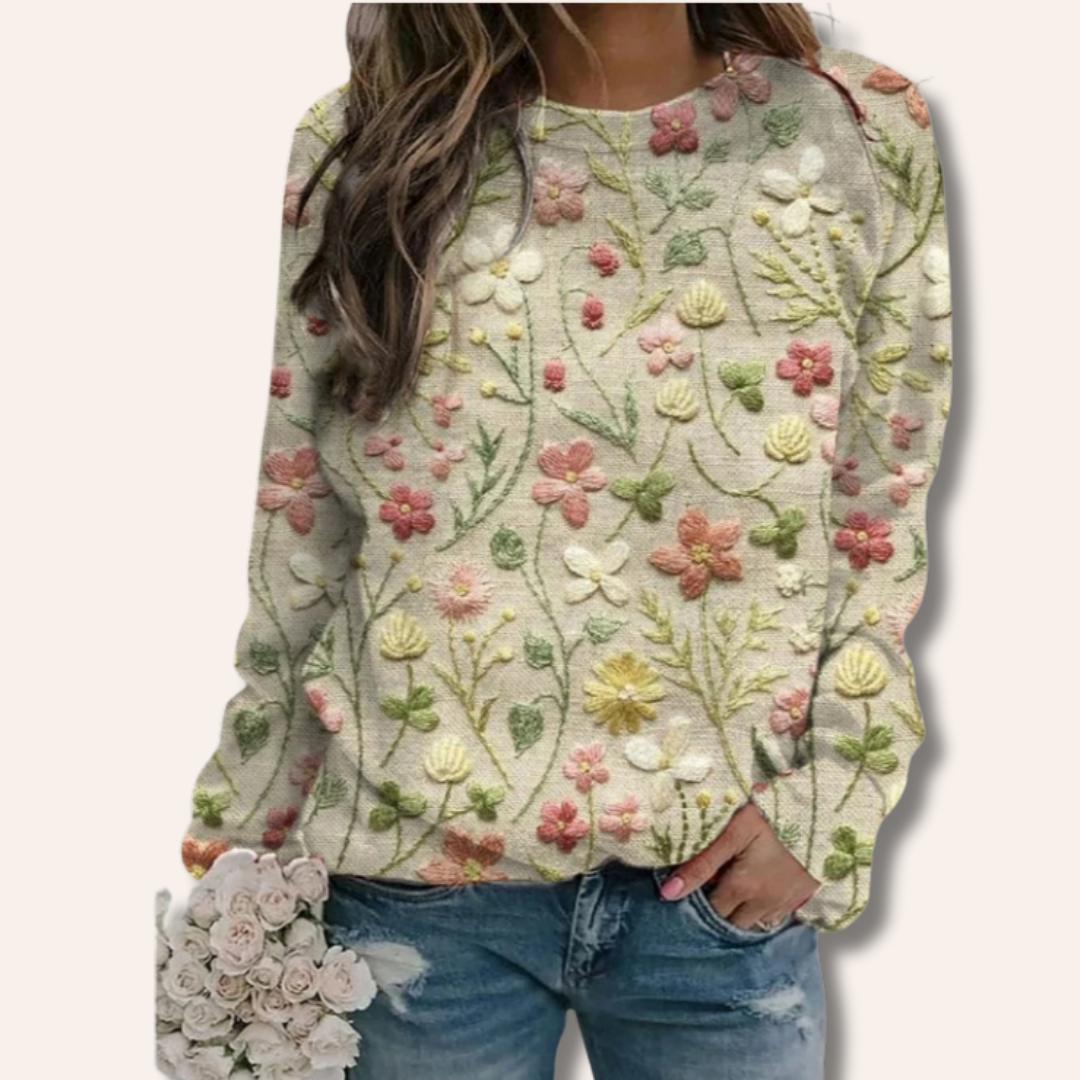 Moore | Soft Floral Sweater