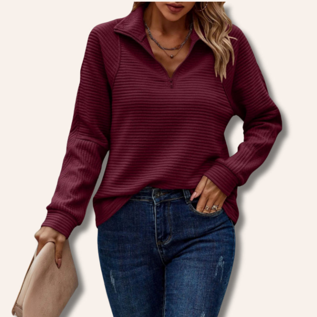 Moore | Half-Zip Detailed Pullover