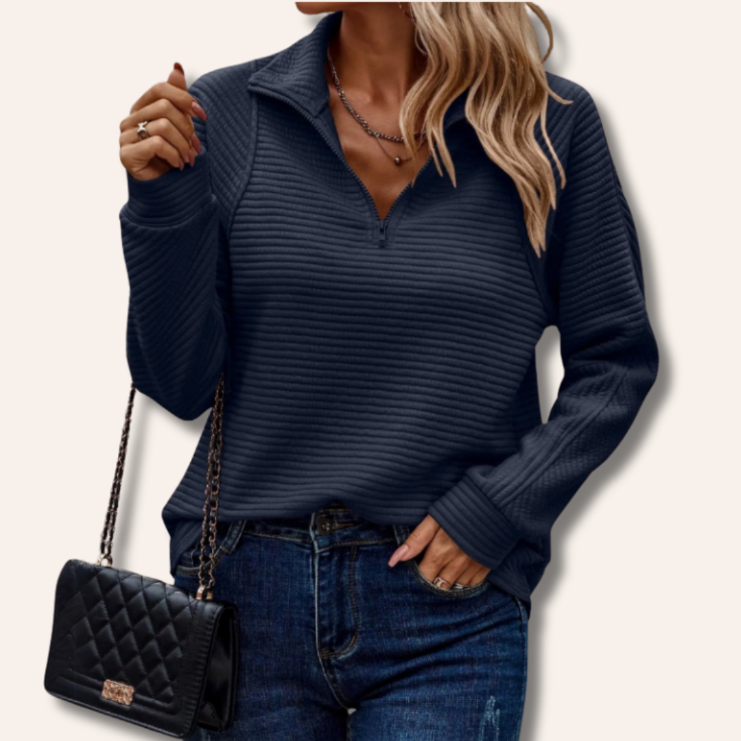 Moore | Half-Zip Detailed Pullover