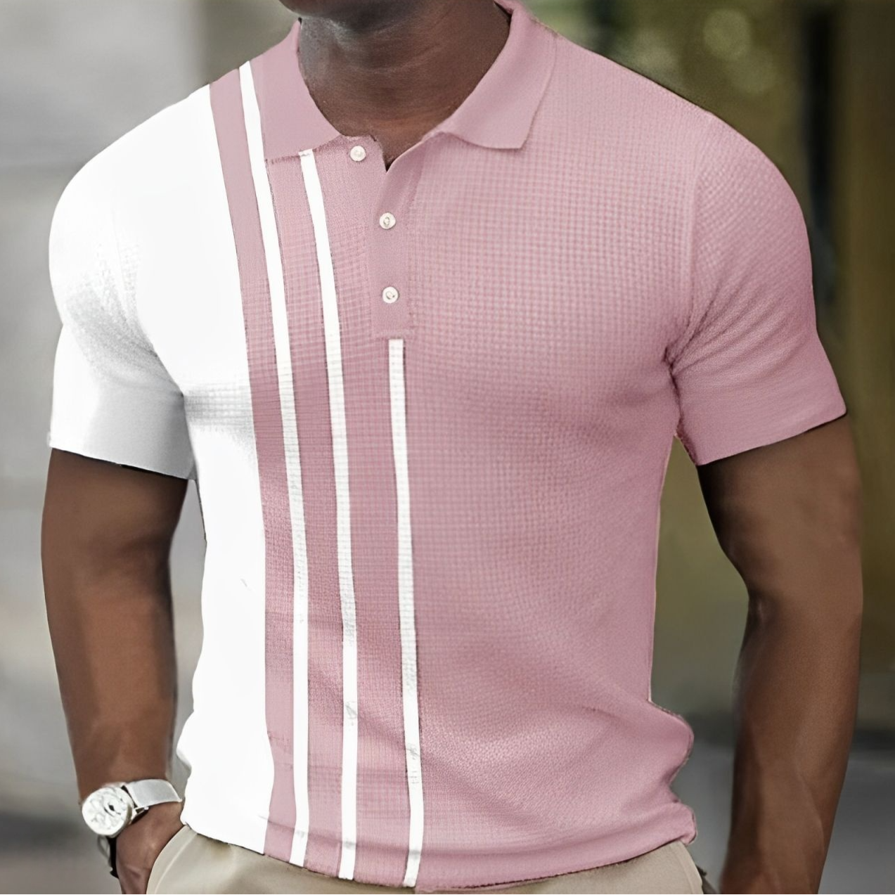 Moore | Polo Shirt With Stylish Stripes
