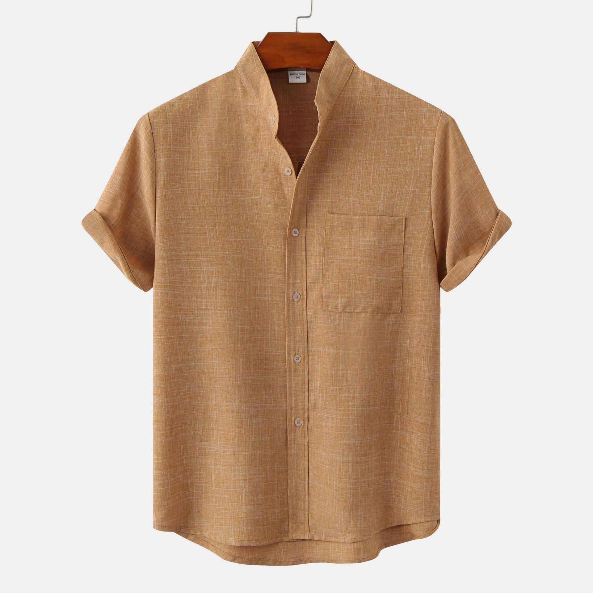 Moore | Solid Cotton Shirt with Buttons