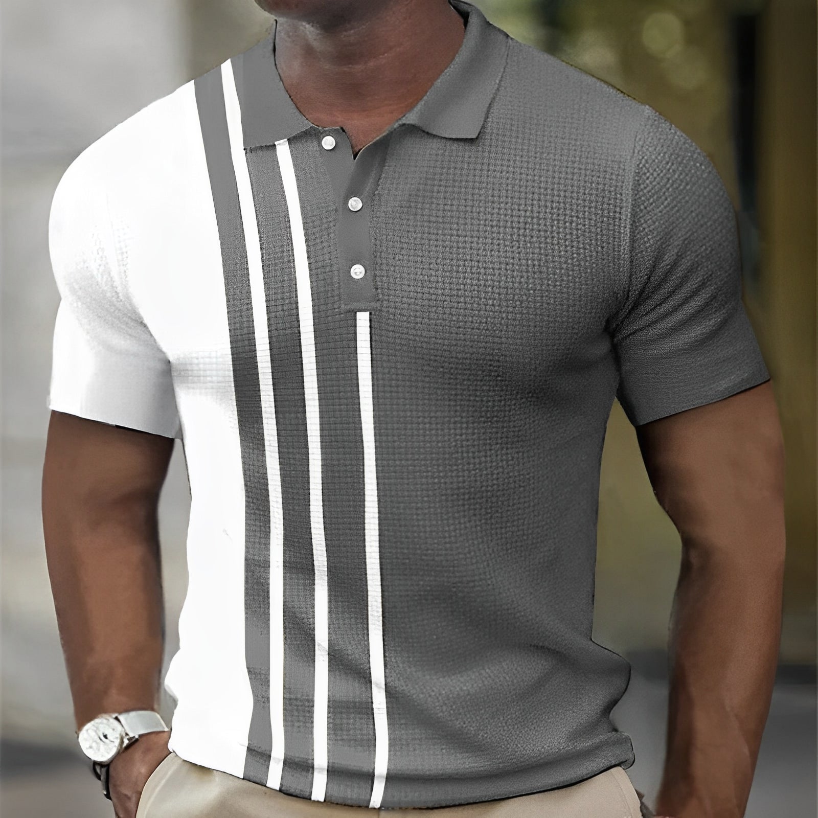 Moore | Polo Shirt With Stylish Stripes