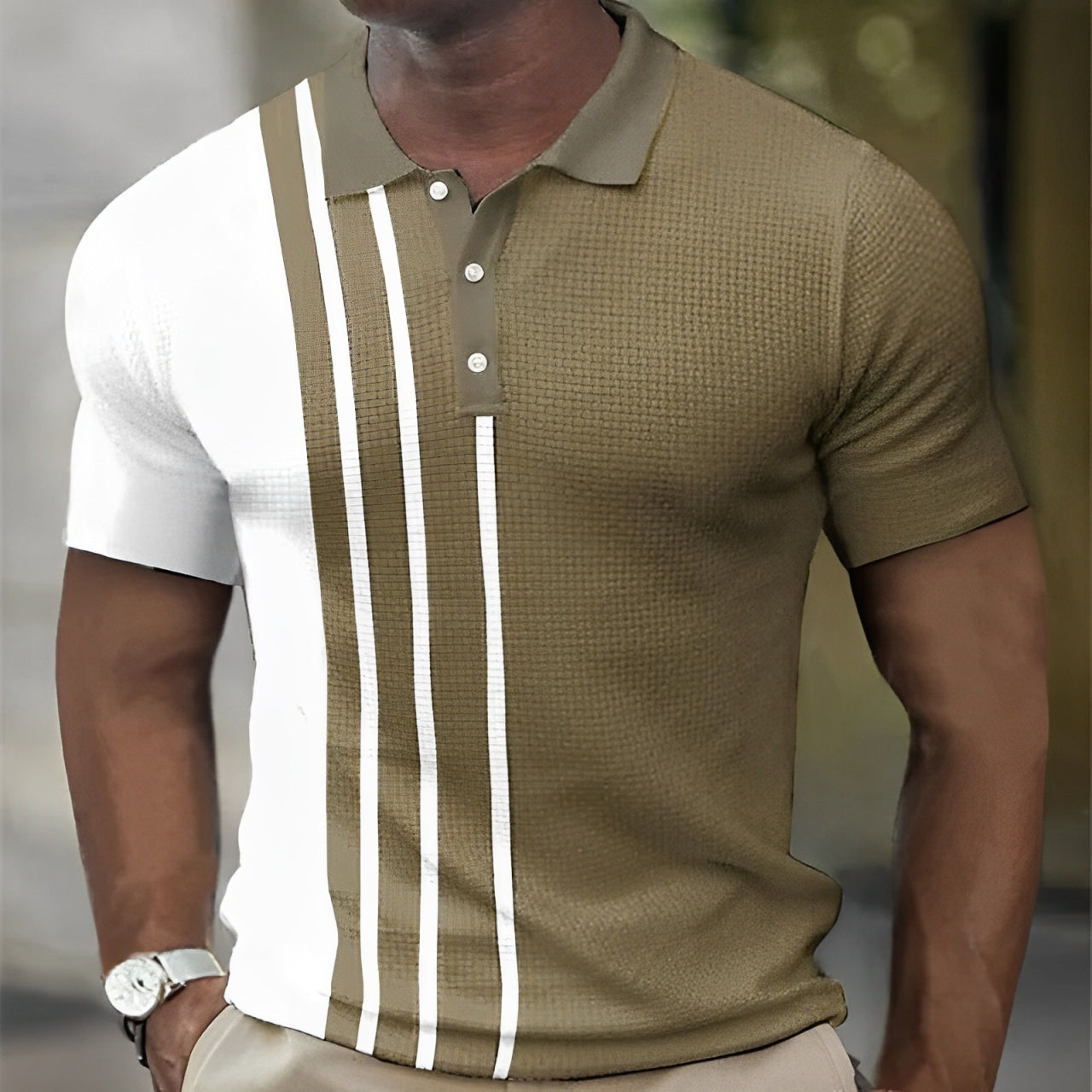 Moore | Polo Shirt With Stylish Stripes