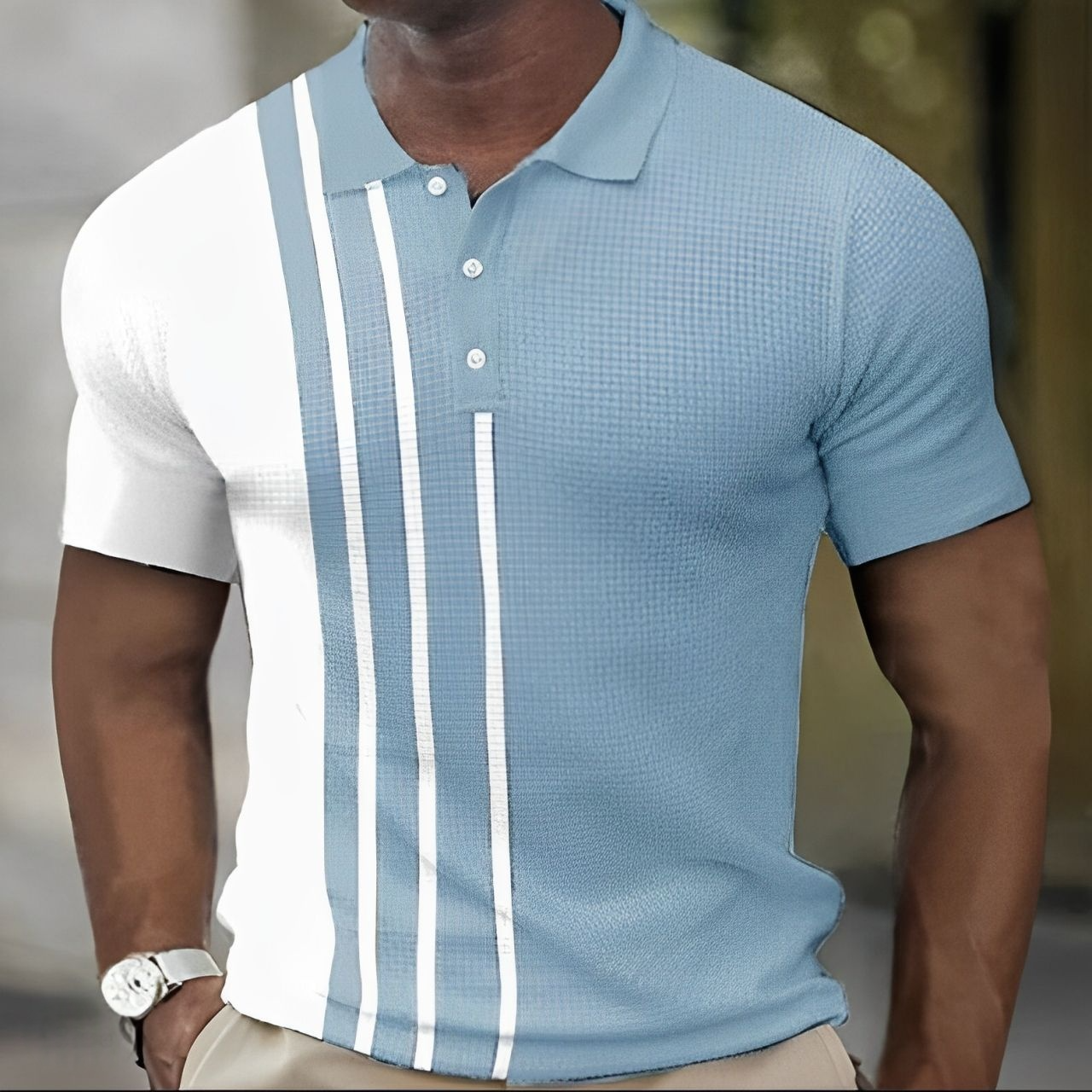 Moore | Polo Shirt With Stylish Stripes