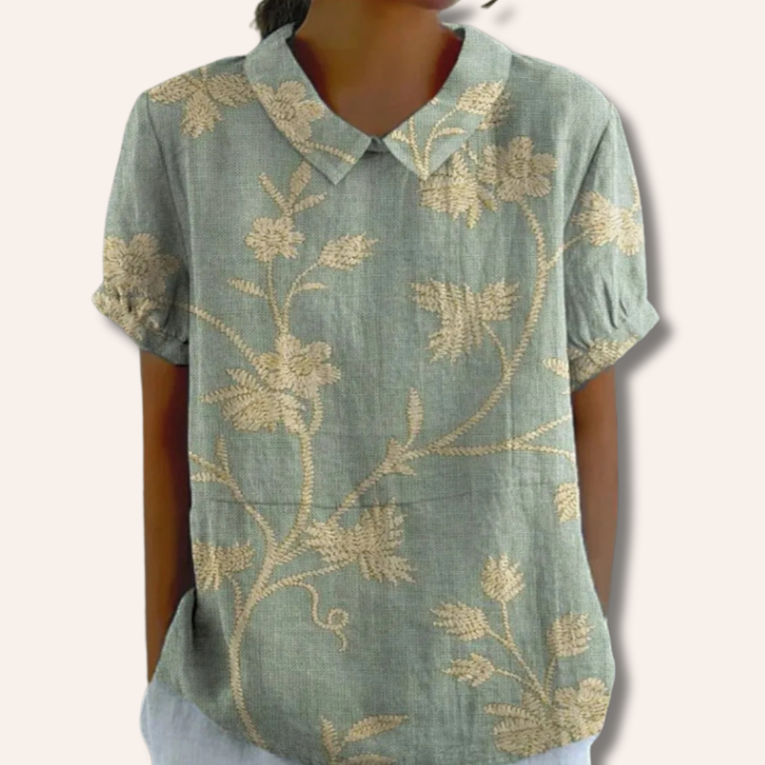 Moore | Women’s Vintage Floral Pattern Blouse